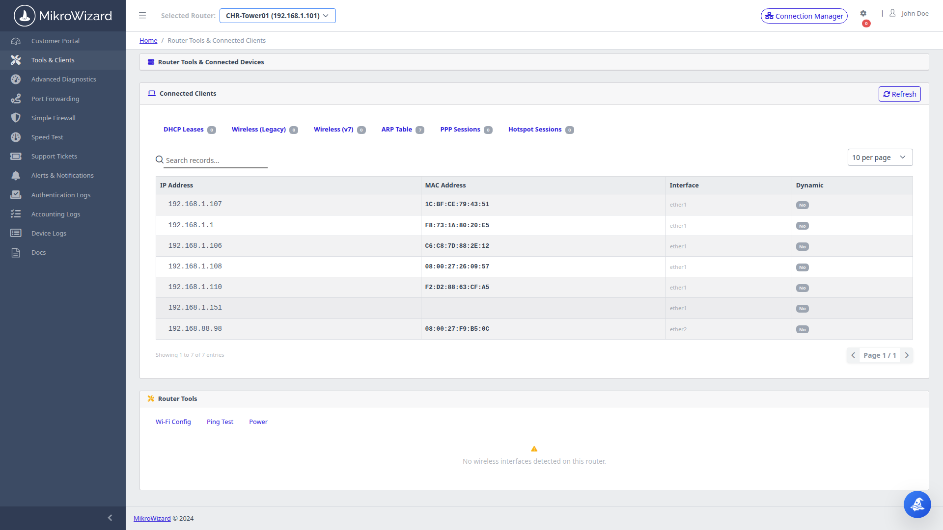 MikroTik DHCP Lease History