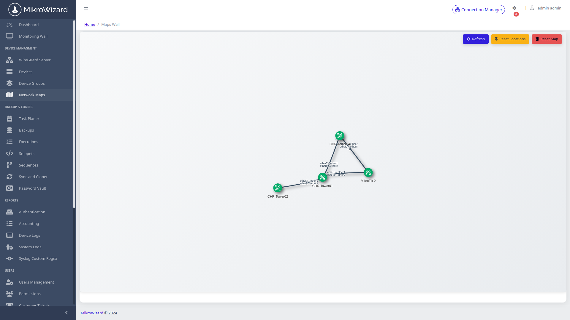 MikroTik MNDP / LLDP Topology Map