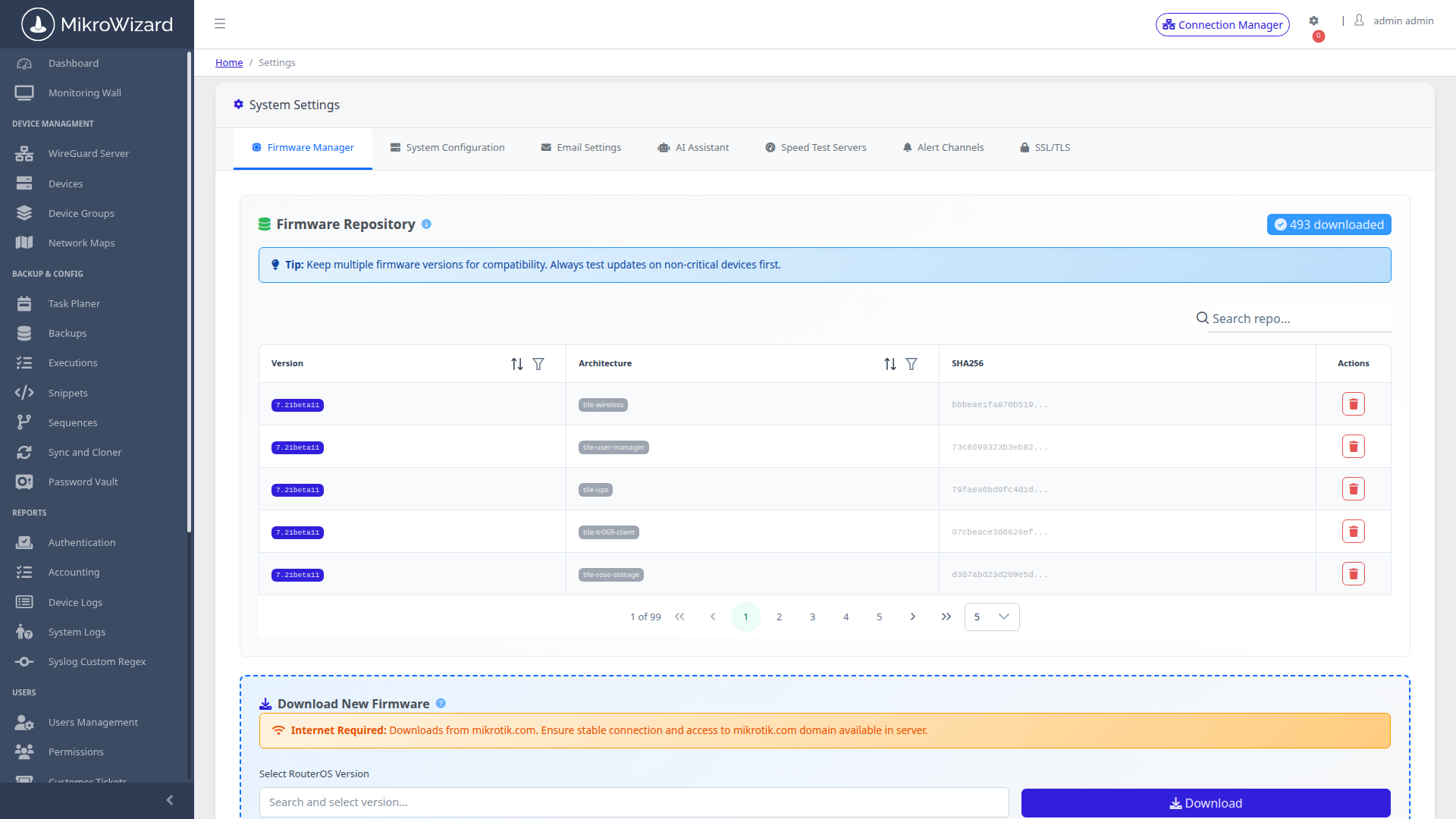 RouterOS NPK Firmware Repository